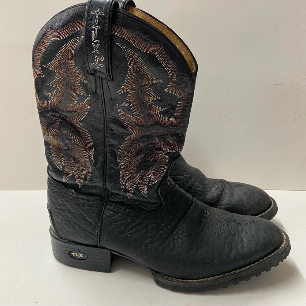 Tony Lama TLX Men’s Black Cowboy Boots Sz 9D